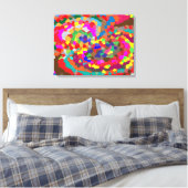 Toile Art géométrique Abstrait coloré (Insitu(Chambre))
