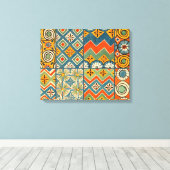 Toile Art Géométrique Coloré Antique Égyptien Graphique (Insitu (Plancher de Bois))