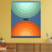 Toile Art géométrique minimaliste Abstrait Tons verts (Insitu(Salon))