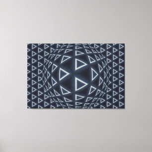 Toile Art géométrique sphérique triangulaire futuriste