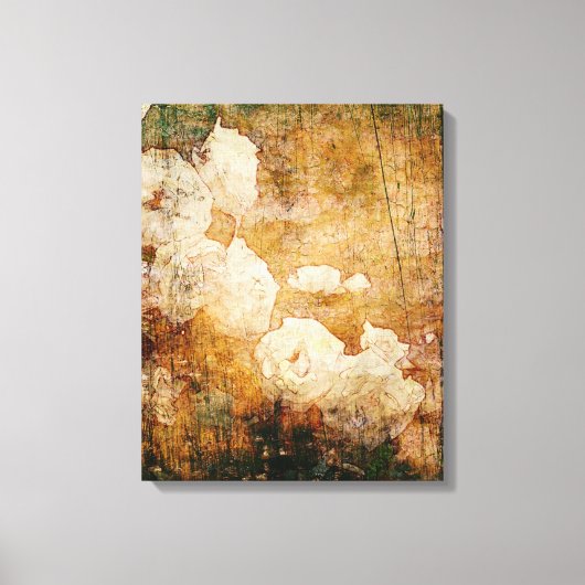 Toile art grunge floral vintan background (Recto)