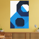 Toile Art Hexagone Bleu (Insitu(Salon))