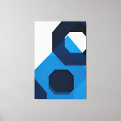Toile Art Hexagone Bleu (Recto)