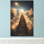 Toile Art IA - Escalier au Ciel : A travers la tempête (Insitu (Plancher de Bois))