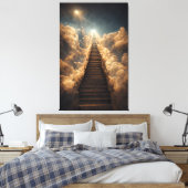 Toile Art IA - Escalier au Ciel : A travers la tempête (Insitu(Chambre))