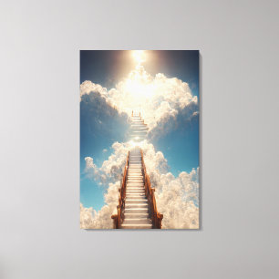 Toile Art IA - Escalier au Ciel : Ne regarde pas Canva