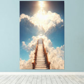 Toile Art IA - Escalier au Ciel : Ne regarde pas vers le (Insitu (Plancher de Bois))
