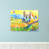 Toile Art Impressionniste Moderne Été Provence Paysage (Insitu (Plancher de Bois))