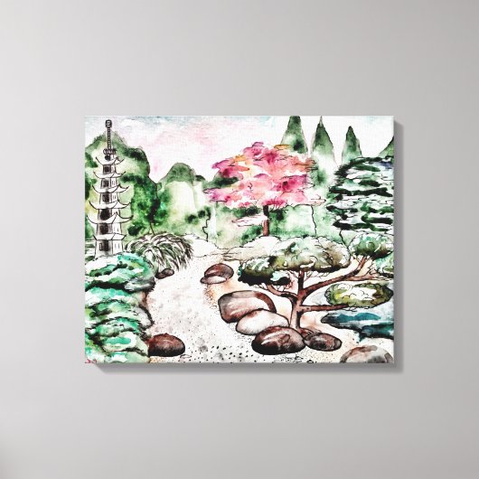Toile Art Jardin Japonais (Recto)
