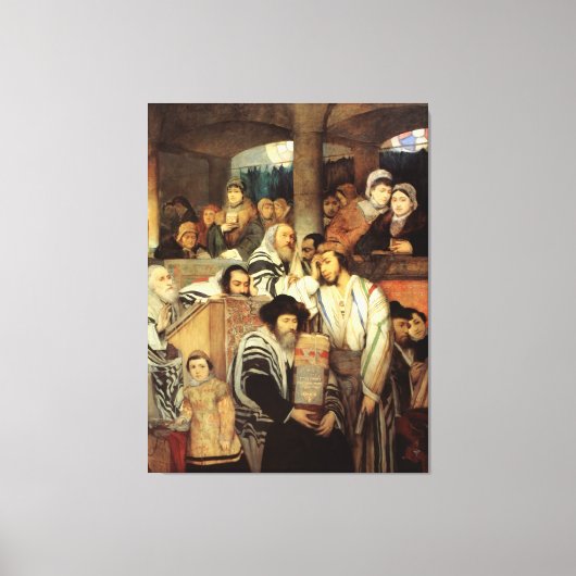 TOILE ART JUIF - GOTTLIEB - CONGRÉGATION PRIER DES DONS (Recto)