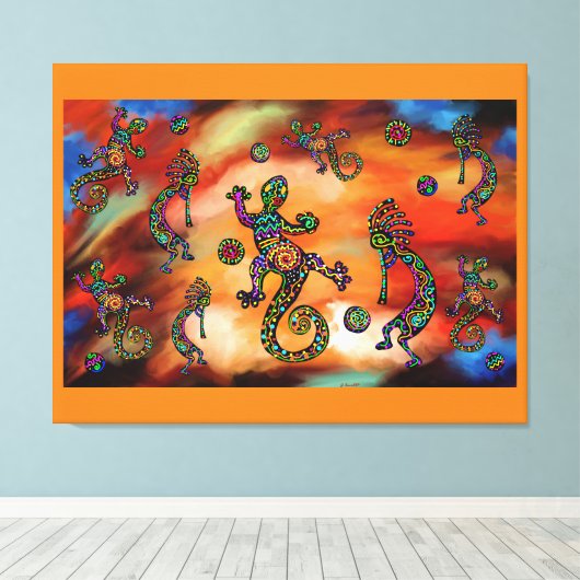 Toile Art Kokopelli (Insitu (Plancher de Bois))