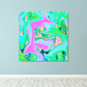 Toile Art Liquide rose et bleu clair rétro sur Hydrangea (Insitu (Plancher de Bois))