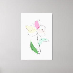 Toile Art minimaliste Abstrait Fleur Acrylique Mur Art