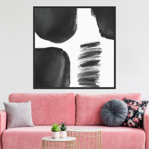 Toile Art minimaliste Abstrait noir et blanc