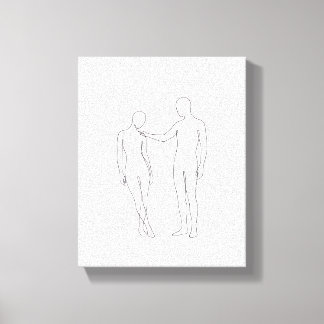 Toile Art minimaliste en ligne continue - Supporti abstr