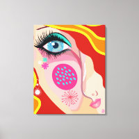 Art Moderne Abstrait de visage lunaire