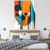 Toile Art moderne Abstrait Drip (Insitu(Chambre))