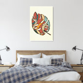 Toile Art Moderne Abstrait Feuille Douce Savane Sérène (Insitu(Chambre))