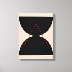 Toile Art moderne Abstrait Formes géométriques Noir