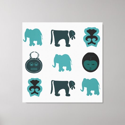 Toile Art moderne africain abstrait (Recto)