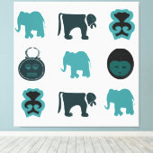 Toile Art moderne africain abstrait (Insitu (Plancher de Bois))