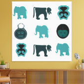 Toile Art moderne africain abstrait (Insitu(Salon))