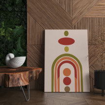 Art Moderne Boho Wall Art, Grand Canvas Du Milieu 
