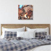 Toile Art moderne Brown, bleu et orange (Insitu(Chambre))