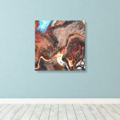 Toile Art moderne Brown, bleu et orange (Insitu (Plancher de Bois))