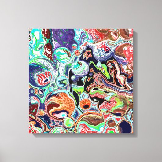 Toile Art moderne coloré Abstrait Fluid (Recto)