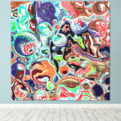 Toile Art moderne coloré Abstrait Fluid (Insitu (Plancher de Bois))