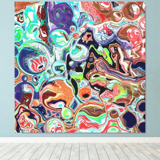 Toile Art moderne coloré Abstrait Fluid (Insitu (Plancher de Bois))