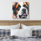Toile Art moderne coloré Saint Bernard Dog (Insitu(Chambre))