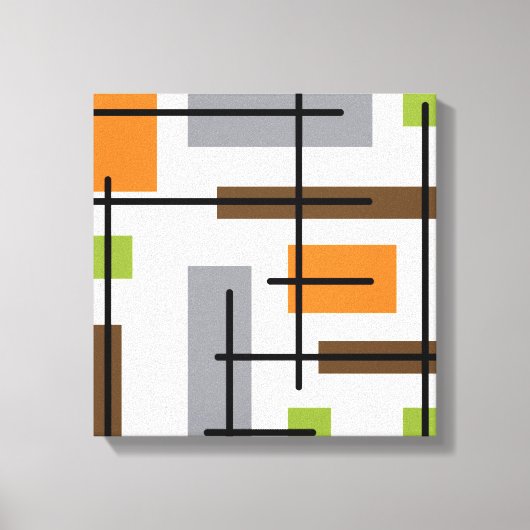 Toile Art Moderne Cubiche Du Milieu Du Siècle (Recto)