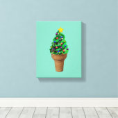 Toile Art moderne de la crème glacée de Noël (Insitu (Plancher de Bois))