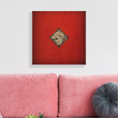 Toile Art Moderne de Style Pollock Rouge Dramatique (Insitu(Salon))