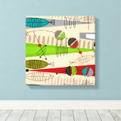 Toile Art moderne du milieu du siècle Poisson Abstrait (Insitu (Plancher de Bois))