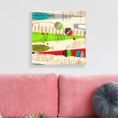 Toile Art moderne du milieu du siècle Poisson Abstrait (Insitu(Salon))