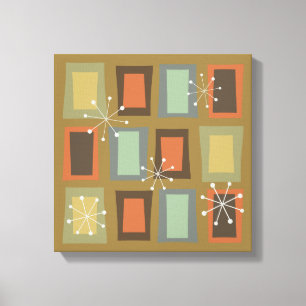 Toile Art Moderne Du Milieu Du Siècle "Portes Merveilleu