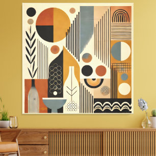 Toile Art Moderne du Milieu du Siècle Récolte d'Automne