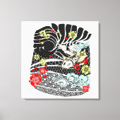 Toile Art moderne Irezumi Koi (Recto)