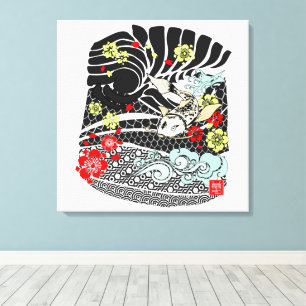 Toile Art moderne Irezumi Koi