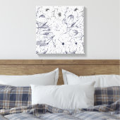 Toile Art Moderne Ligne Main Tirée Floral Girly Design (Insitu(Chambre))