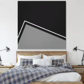 Toile Art moderne moderne gris moyen blanc (Insitu(Chambre))