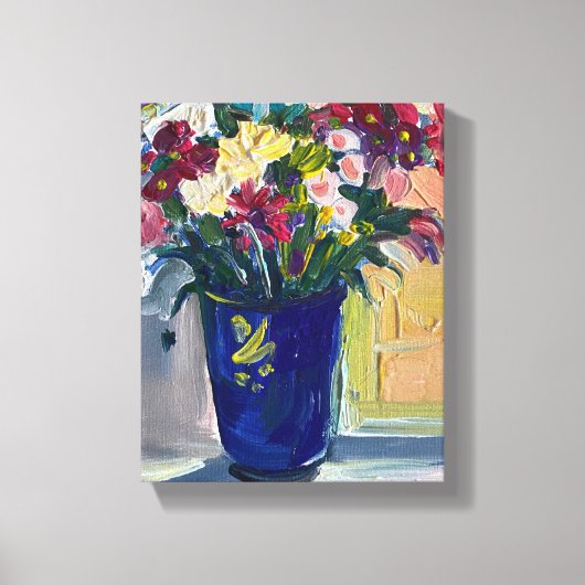 Toile Art moderne, peinture, fleurs (Recto)