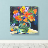 Toile Art moderne, peinture, fleurs (Insitu (Plancher de Bois))