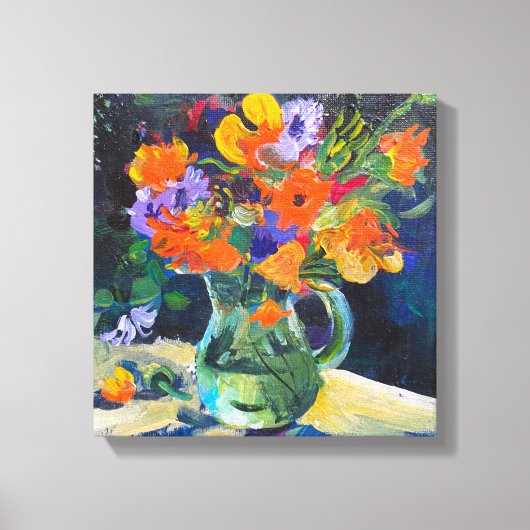Toile Art moderne, peinture, fleurs (Recto)