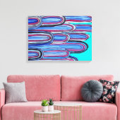 Toile Art motif bleu Ocean Waves (Insitu(Salon))