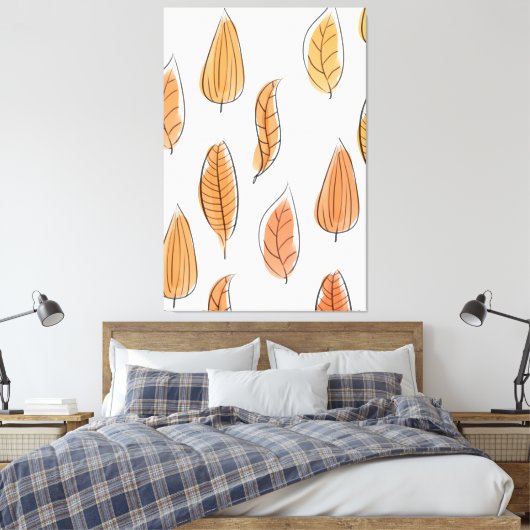 Toile Art Motif de feuilles d'automne (Insitu(Chambre))