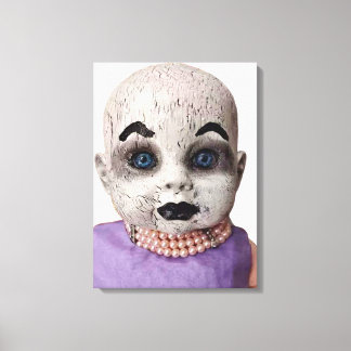 Toile Art mur de poupée éffrayant